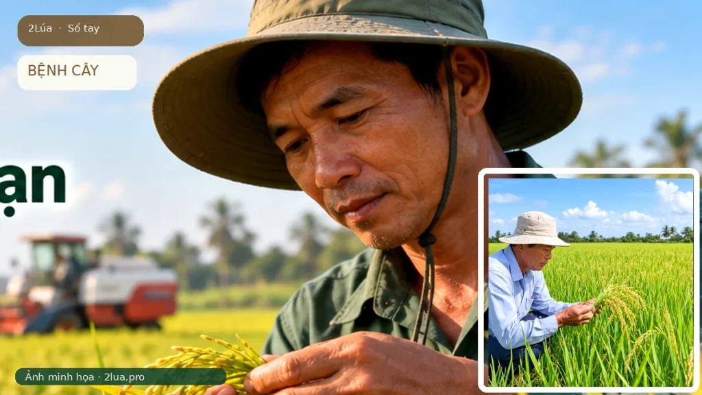 Ảnh minh họa cho bài Lá lúa có đốm nâu: vì sao không nên vội kết luận bệnh?